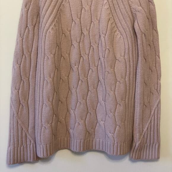 Goodnight Macaroon L cable knit sweater turtleneck pullover cream neutral cozy - Picture 3 of 7
